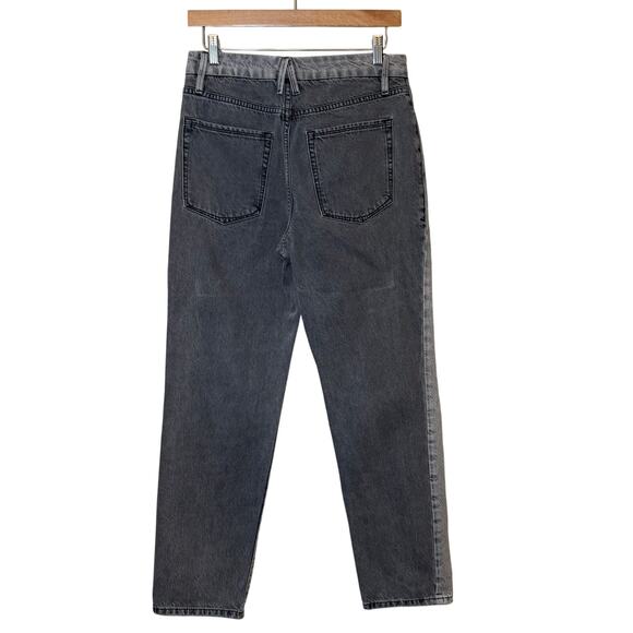 Good American Women’s Good Legs Two-Tone High High Ankle Straight Leg Jeans 4/27 - Picture 2 of 10